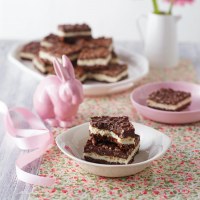 Triple Layered Easter Chocolate Crackle Slice